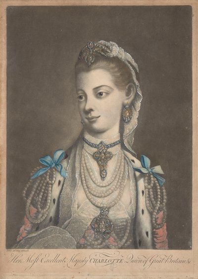 Queen Charlotte, n. 1762 (painettu) tekijältä Richard Purcell