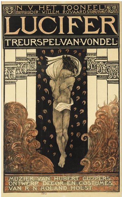 Juliste näytelmään Lucifer, 1910 tekijältä Richard Roland Holst