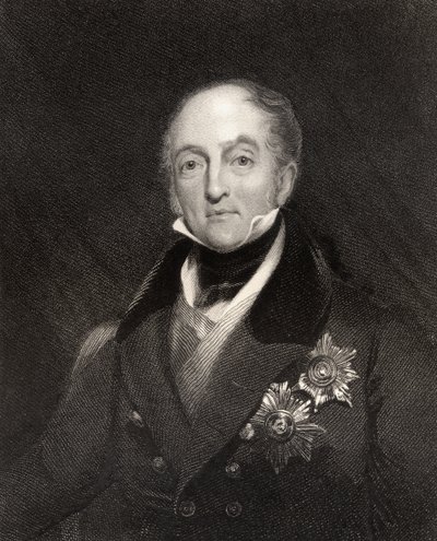 Sir Gore Ouseley, 1. Baronet, kaivertanut H. Cook, National Portrait Gallerysta, osa IV, julkaistu n. 1835 (litho) tekijältä Richard Rothwell