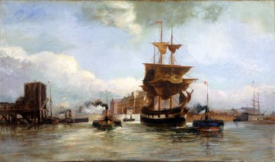 "Leaving West Bute Dock, Cardiff", 1861-1916 tekijältä Richard Short