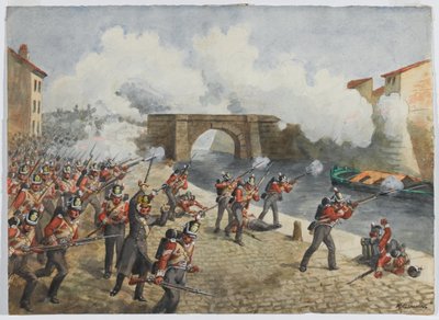 27. Inniskilling-rykmentti Toulousessa, 10. huhtikuuta 1814, noin 1900 tekijältä Richard Simkin