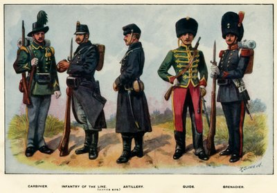 Belgian armeijatyypit, 1919. tekijältä Richard Simkin