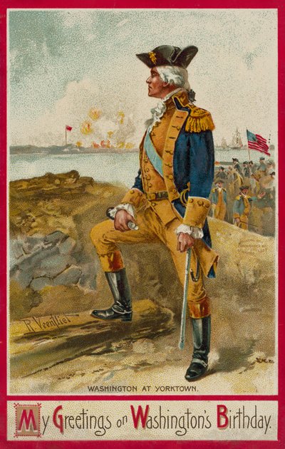 George Washington Yorktownissa (kromoliitti) tekijältä Richard Veenfliet