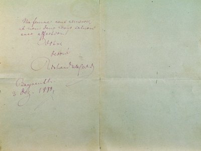 Richard Wagnerin käsinkirjoitettu kirje Luigi Mancinellille, 3. joulukuuta tekijältä Richard Wagner