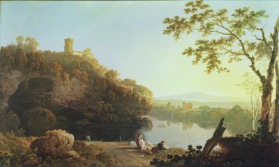 Klassinen maisema: Näkymä Arnolle (öljy kankaalle) tekijältä Richard Wilson