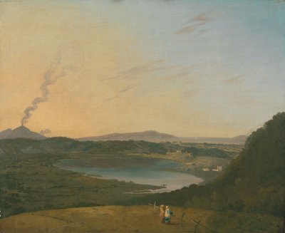 Lago d'Agnano ja Vesuvius etäisyydellä tekijältä Richard Wilson