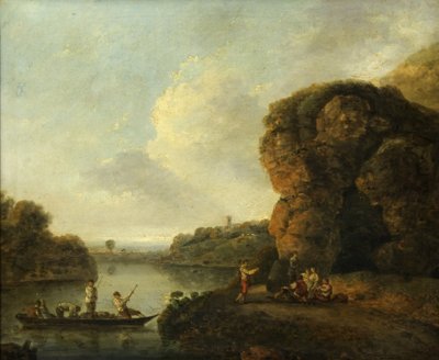 Joen rannalla (öljy kankaalle) tekijältä Richard Wilson