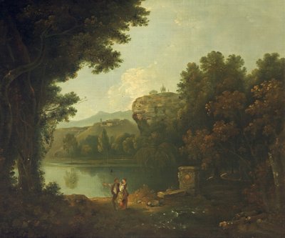Tiberillä lähellä Roomaa (öljy kankaalle) tekijältä Richard Wilson