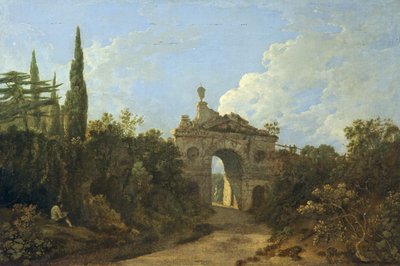 Ruined Arch at Kew Gardens, Surrey (öljy kankaalle) tekijältä Richard Wilson