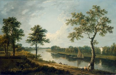 Thames lähellä Marble Hilliä n. 1762 (öljy kankaalle) tekijältä Richard Wilson