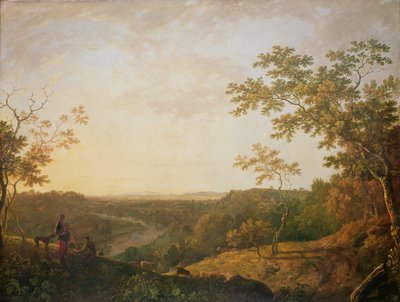Näkymä Dee-joelle, n. 1761 (öljy kankaalle) tekijältä Richard Wilson