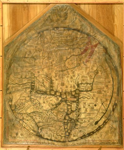 Mappa Mundi, n. 1290 tekijältä Richard of Haldingham