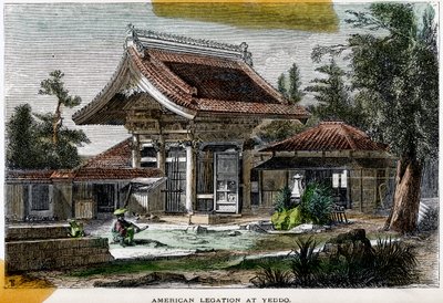 Amerikkalainen lähetystö Yeddo Edossa, Japanissa, 1800-luku tekijältä Richardson