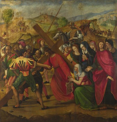 Kulkue Golgatalle, n. 1505 tekijältä Ridolfo Ghirlandaio