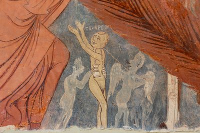Viimeinen tuomio, yksityiskohta, "Harhaoppiset", 1200-luku (tuore) tekijältä Rinaldo da Taranto