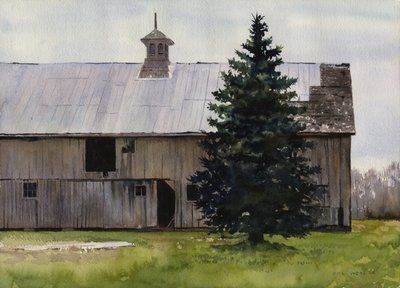 Huhtikuun aamu, 2008 (vesiväri paperille) tekijältä Rob Wood