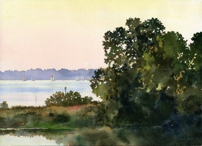 Keskiviikkoillan kisat, 2006 (akvarelli paperille) tekijältä Rob Wood