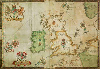 Espanjan armadan reitti Englannin kanaalin läpi, Pohjanmerelle, Pohjois-Skotlannin ympäri ja Atlantin valtamereen palatakseen Espanjaan. tekijältä Robert (after) Adams
