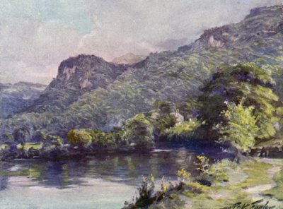 Church Pool, Bettws-y-Coed (väri litho) tekijältä Robert (after) Fowler