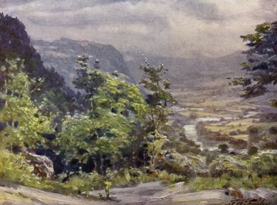 Conway Valley (väri litho) tekijältä Robert (after) Fowler