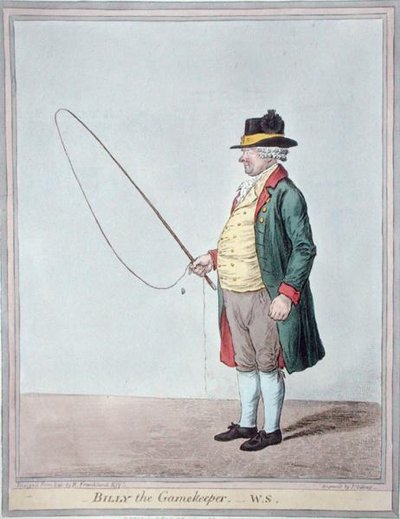 Billy the Gamekeeper, kaivertanut James Gillray (1756-1815), julkaissut Hannah Humphrey vuonna 1810 (käsinvärinen kaiverrus) tekijältä Robert (after) Frankland