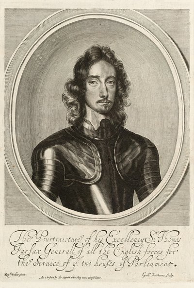 Sir Thomas Fairfax, n. 1645 (kaiverrus) tekijältä Robert (after) Walker