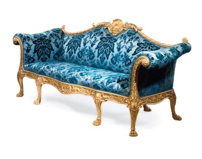 George III kullattu sohva tekijältä Robert Adam