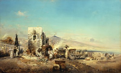 Uuspoliittinen kylä, jossa Vesuvius on kaukana, 1889 tekijältä Robert Alott