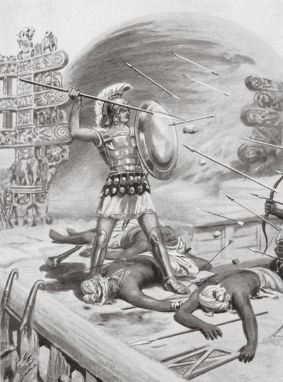 Aleksanteri Suuren uroteko, 326 eaa. (litografia) tekijältä Robert Ambrose Dudley