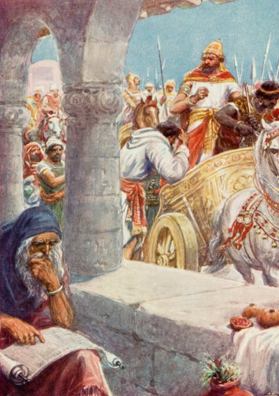 "Mene peseytymään Jordaniassa" (väri litho) tekijältä Robert Ambrose Dudley