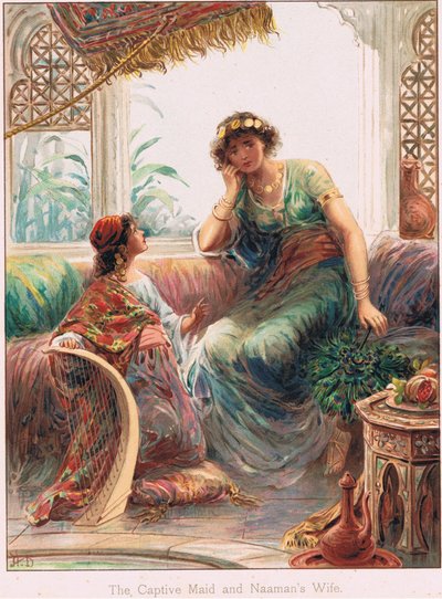 Kuvitus Ernest Nisterin teoksesta "Raamatun tarinoita", n. 1910 (värilitho) tekijältä Robert Ambrose Dudley