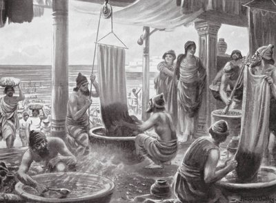 Valmistaminen "Tyrian Purple" (litografia) tekijältä Robert Ambrose Dudley