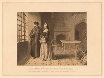 Sir Thomas More ja hänen tyttärensä Margaret, 1878 tekijältä Robert Anderson