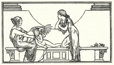Kuvitus John Keatsin runoille (litho) tekijältä Robert Anning Bell