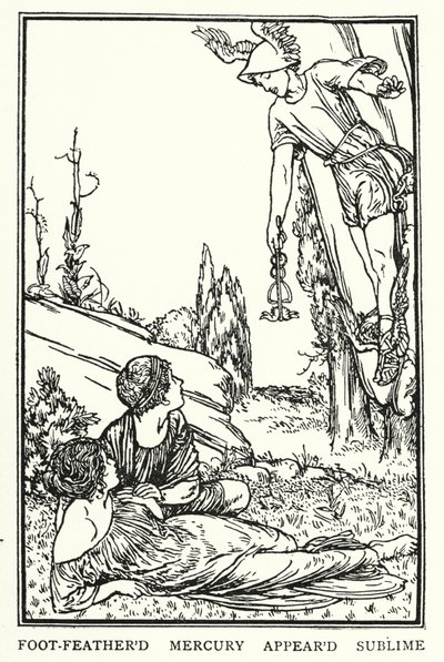 Kuvitus John Keatsin runoille: Endymion (litho) tekijältä Robert Anning Bell