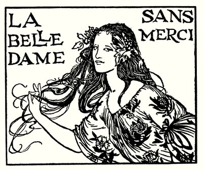 Kuvitus John Keatsin runoille: La Belle Dame Sans Merci (litho) tekijältä Robert Anning Bell