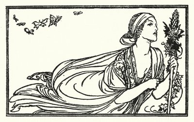 Kuvitus John Keatsin runoille: Sleep And Poetry (litho) tekijältä Robert Anning Bell