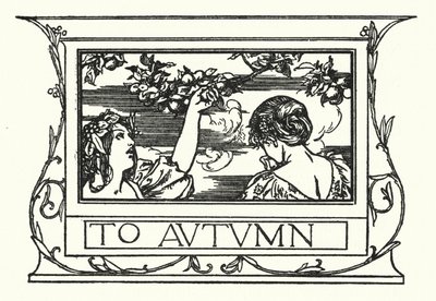 Kuvitus John Keatsin runoille: Syksylle (litho) tekijältä Robert Anning Bell