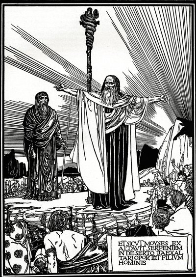 Kuvitus alttarikirjaan, 1892, 1897 tekijältä Robert Anning Bell