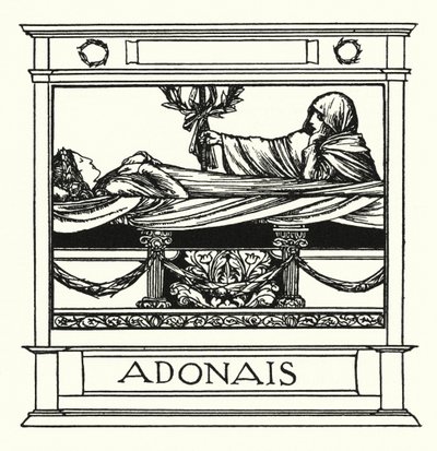 Shelley: Adonais (litografia) tekijältä Robert Anning Bell