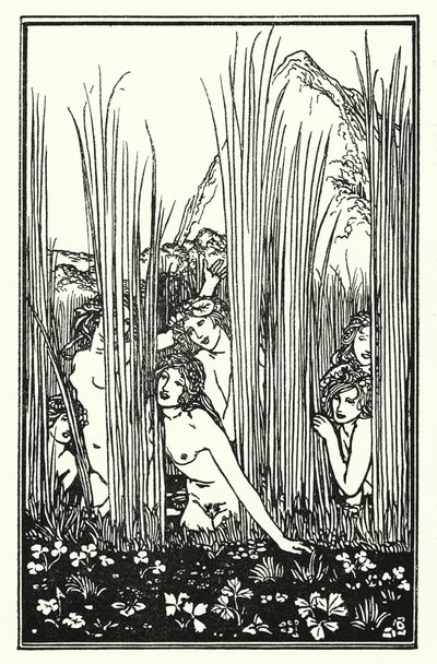Shelley: Hymn of Pan (litografia) tekijältä Robert Anning Bell