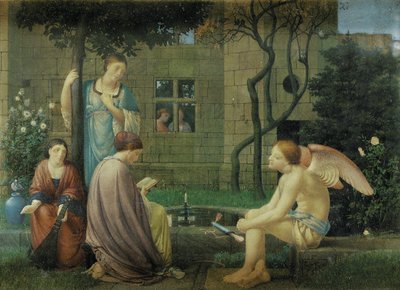 Reading of Love, He Being By, 1874 tekijältä Robert Bateman