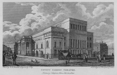 Covent Garden Theatre (kaiverrus) tekijältä Robert Blemell (after) Schnebbelie
