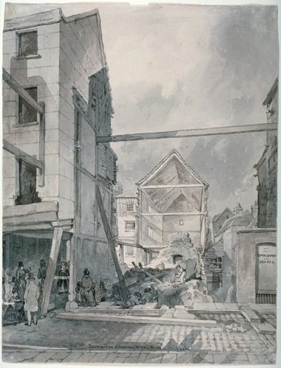 Chick Lane, Lontoon kaupunki, 1825 tekijältä Robert Blemmell Schnebbelie