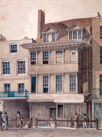George Inn, West Smithfield, Lontoo, 1830 tekijältä Robert Blemmell Schnebbelie