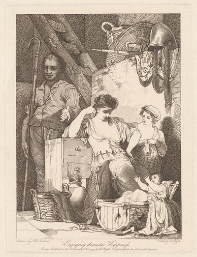 Nauttia kotimaisesta onnesta tekijältä Robert Blyth, after John Hamilton Mortimer