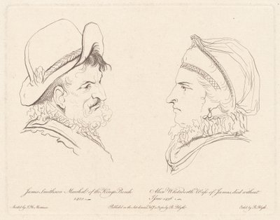 James Smithson ja Alice Whitworth tekijältä Robert Blyth, after John Hamilton Mortimer