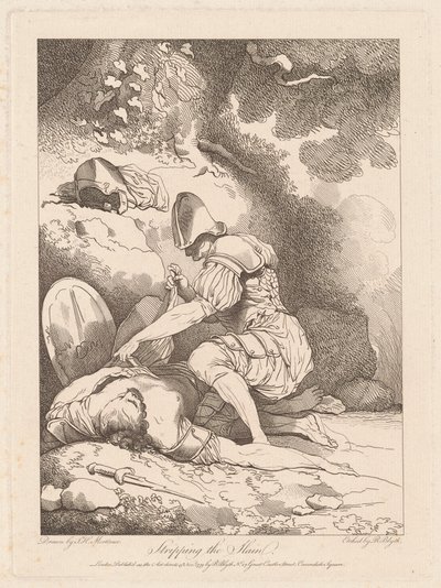 Slainien riisuminen tekijältä Robert Blyth, after John Hamilton Mortimer