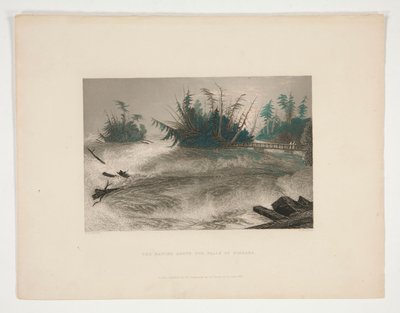The Rapids Above the Falls of Niagara, kuvitus Nathaniel Parker Willisille tekijältä Robert Brandard