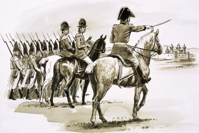 Arthur Wellesley 23. rykmentin johdossa Mysoressa. tekijältä Robert Brook